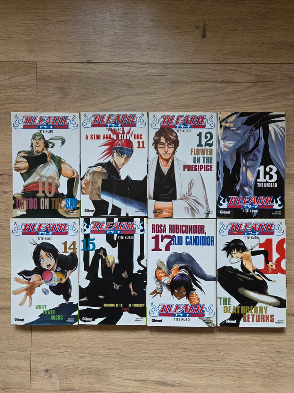 Bleach 10 à 18 (sauf le 16) lot BD manga Shonen Tite Kubo VF Glénat