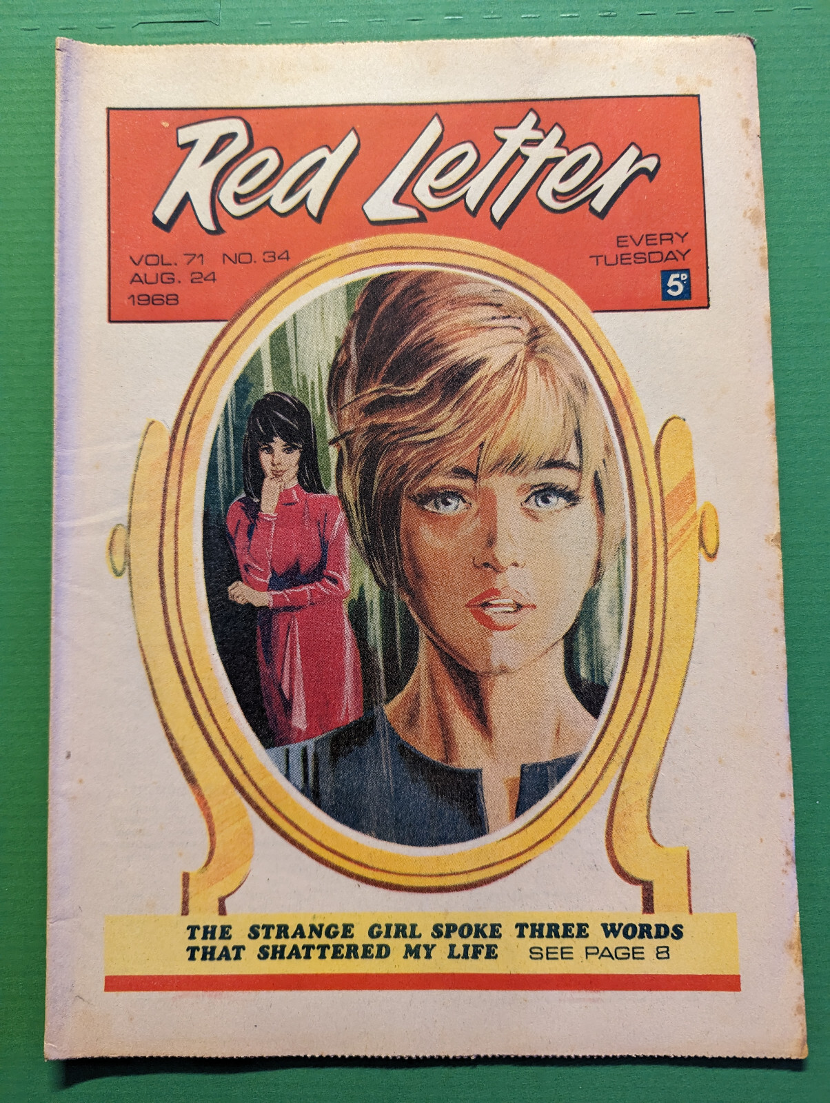 Red Letter Comic/Story Paper Vol 71 No 34, August 24th 1968.
