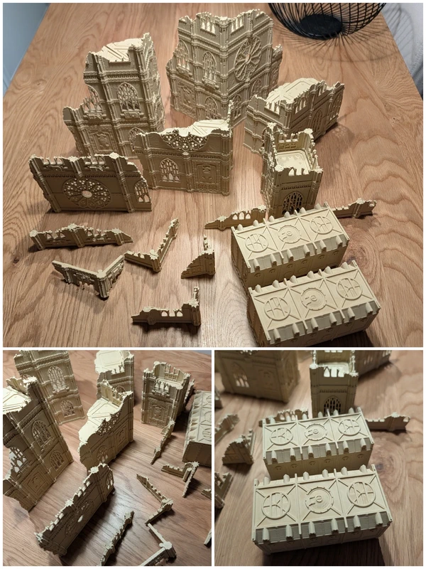 Ruines gothiques complètes, décor wargame 28mm [900]