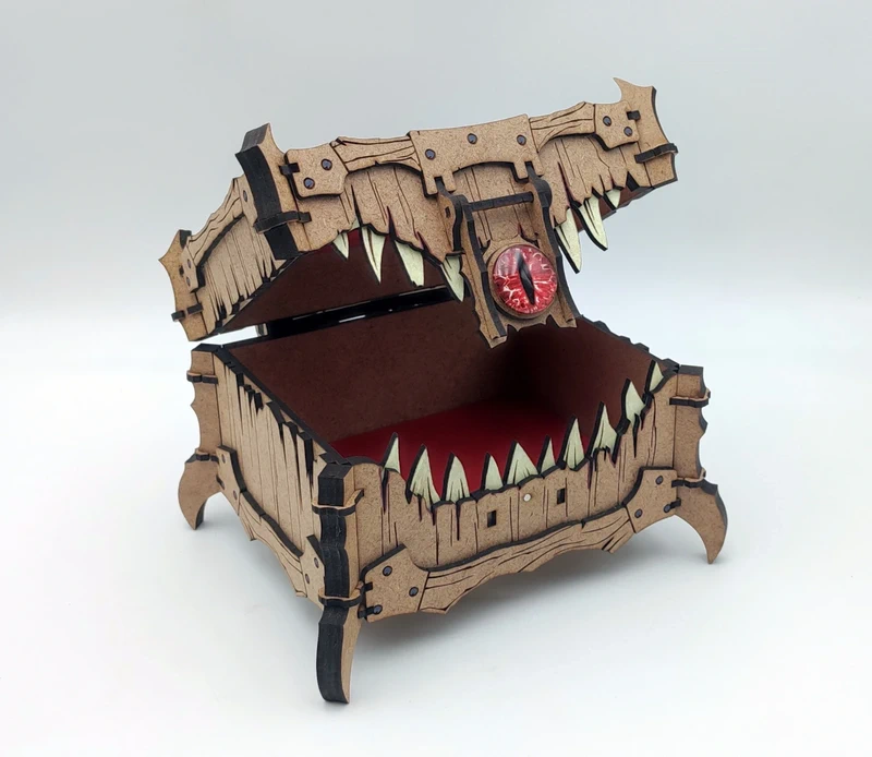 Boîte à dés D20 Coffre Mimic D&D – Magic MTG cartes RPG Donjons Dragons