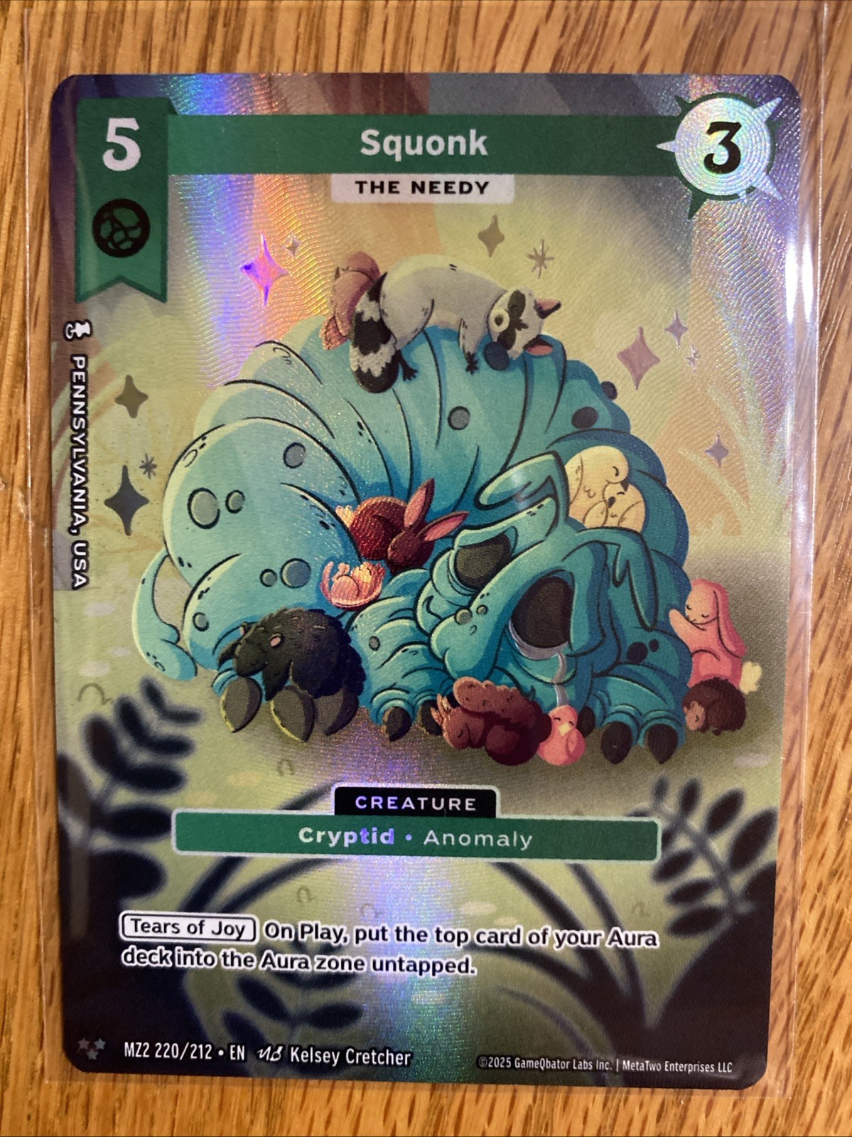 Scheda alternativa Squonk MZ2 220/212 Alt Art Metazoo TCG 2025 maree torrenziali