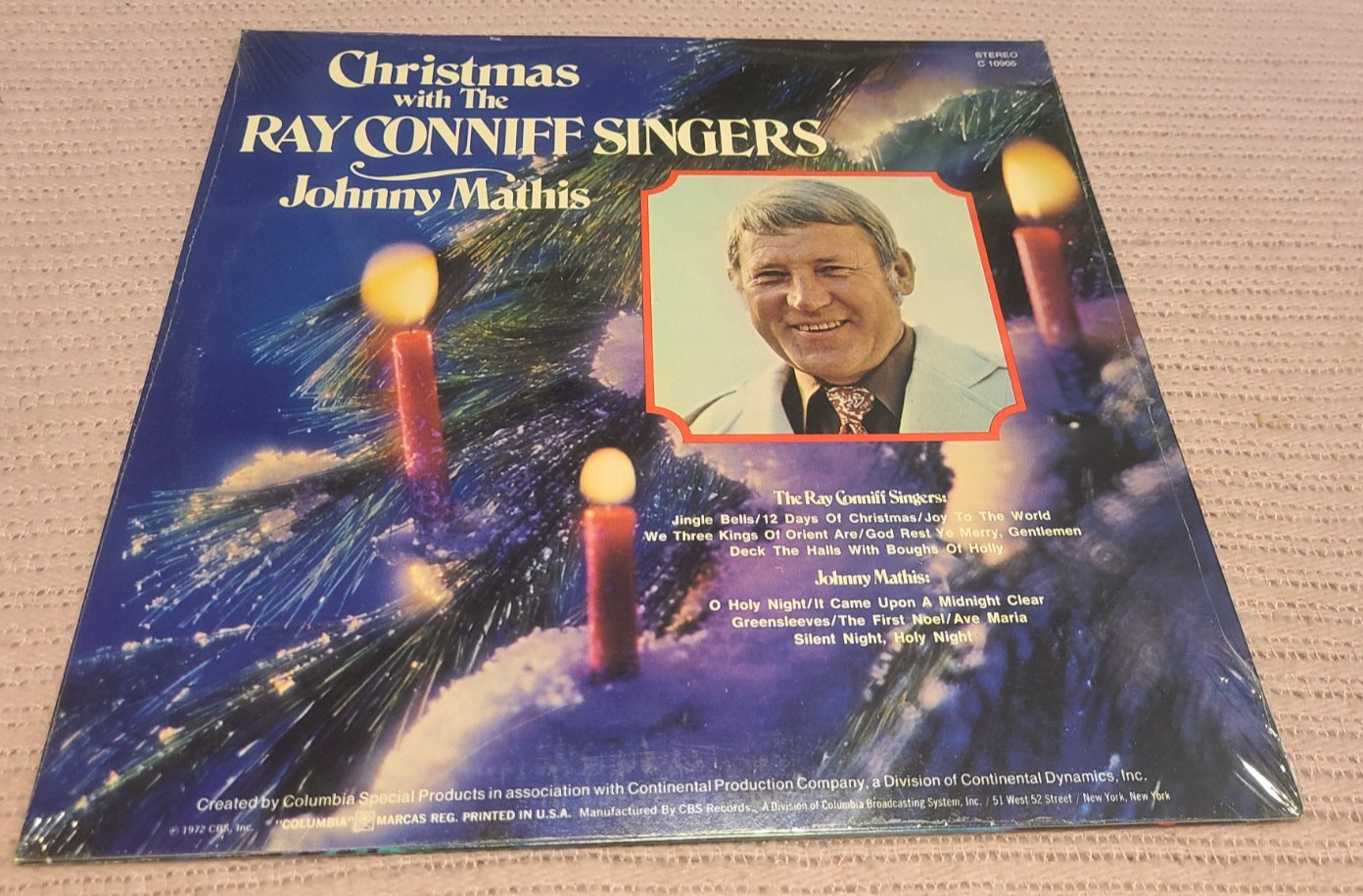 CHRISTMAS WITH Johnny Mathis & The Ray Conniff Singers 1972 LP SEALED     MINT