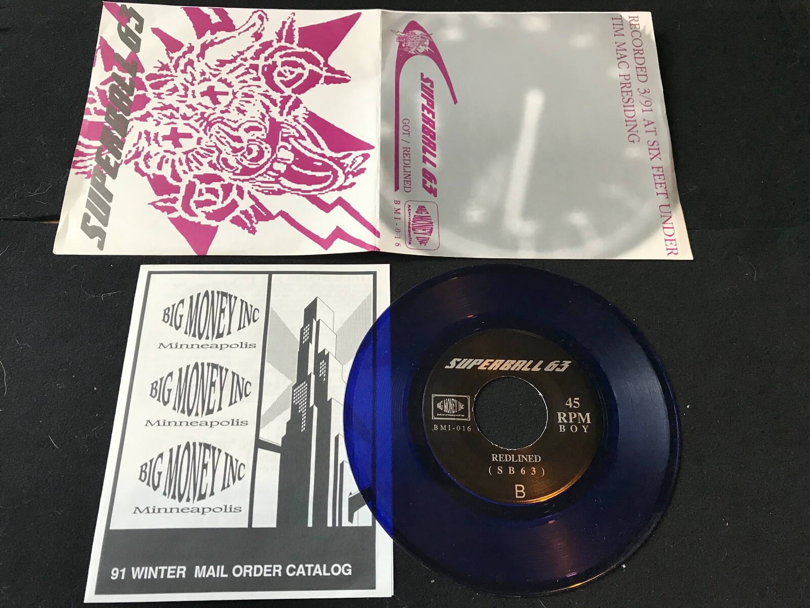 Supernal 63 Blue Vinyl 7" Single BMI-016  Redlined/ GOT