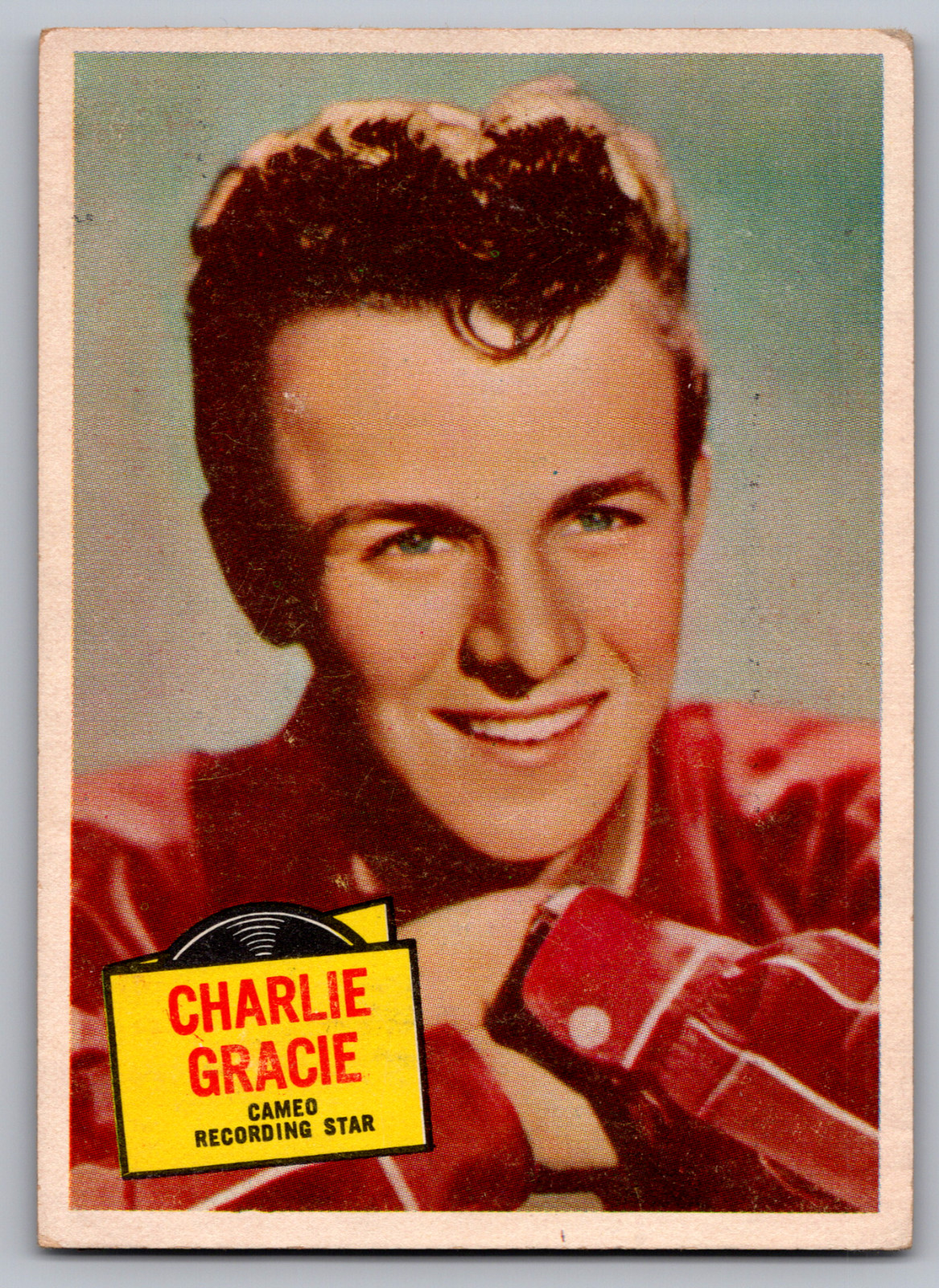 1957 TOPPS HIT STARS #56 CHARLIE GRACIE CAMEO RECORDING STAR