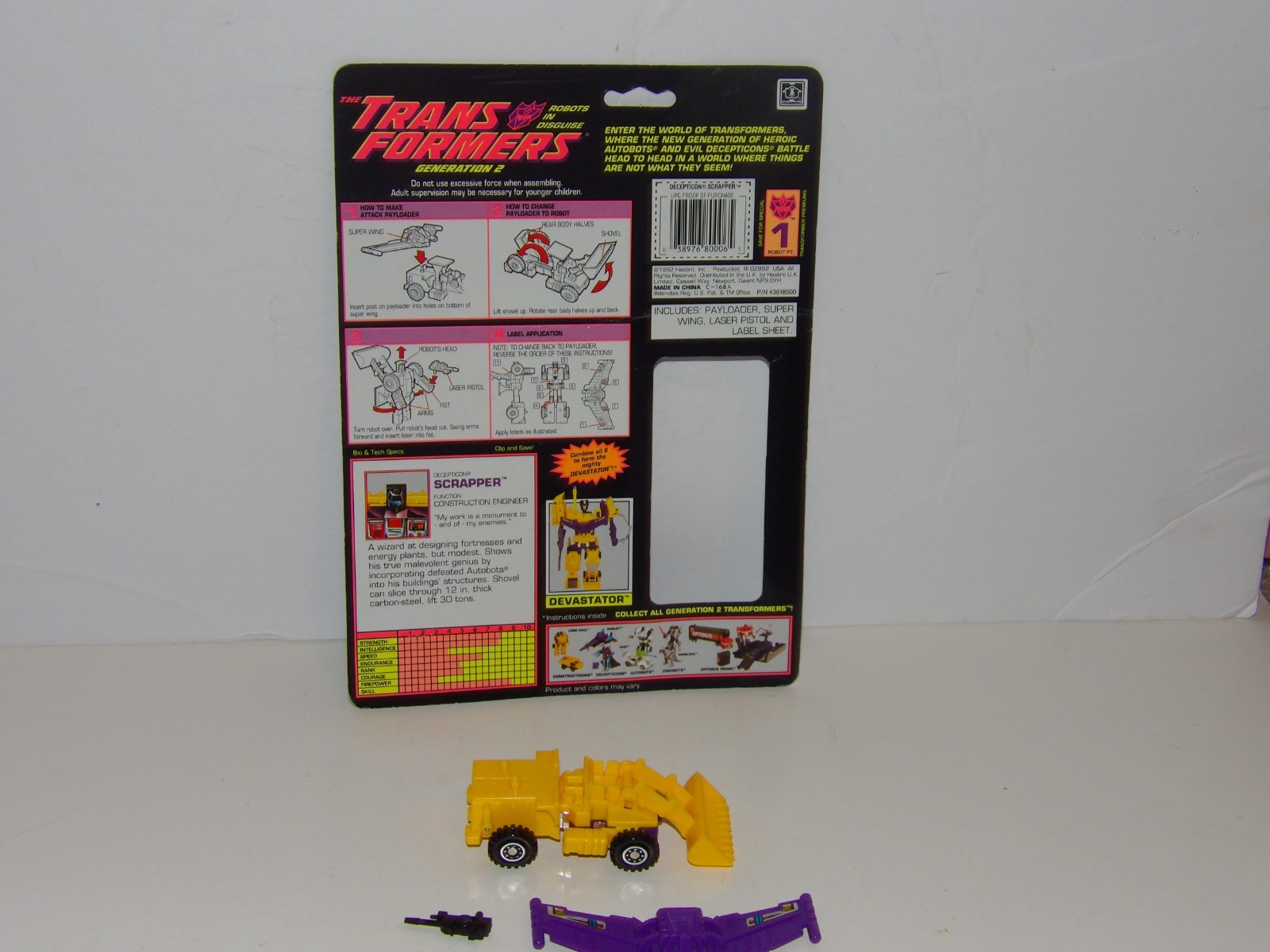 LOTTO TRASFORMATORI ROTTAMI GEN2 DEVASTAOR QUASI COMPLETI VINTAGE ORIGINALI