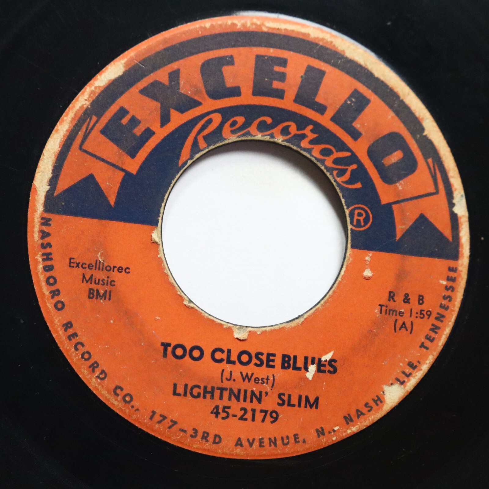 LIGHTNIN' SLIM - TOO CLOSE BLUES / MY LITTLE ANGEL CHILE - SOUL 45