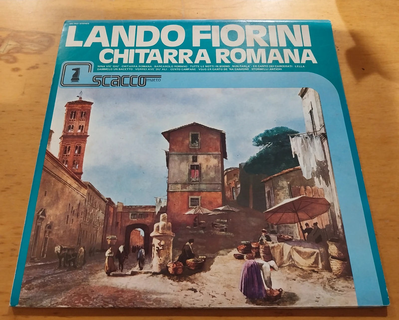 vinile lp 33 giri lando fiorini chitarra romana 1982 scacco matto