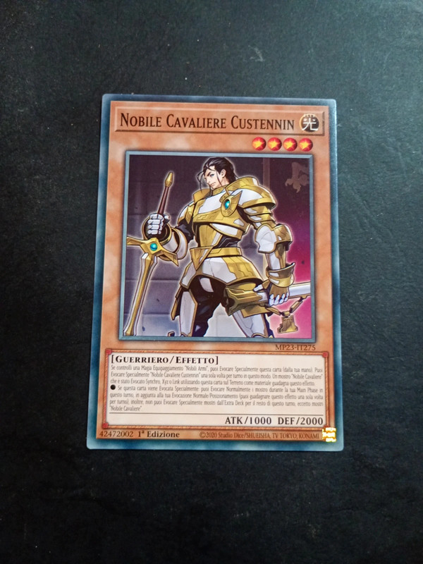 Nobile cavaliere custennin carta Yu-Gi-Oh