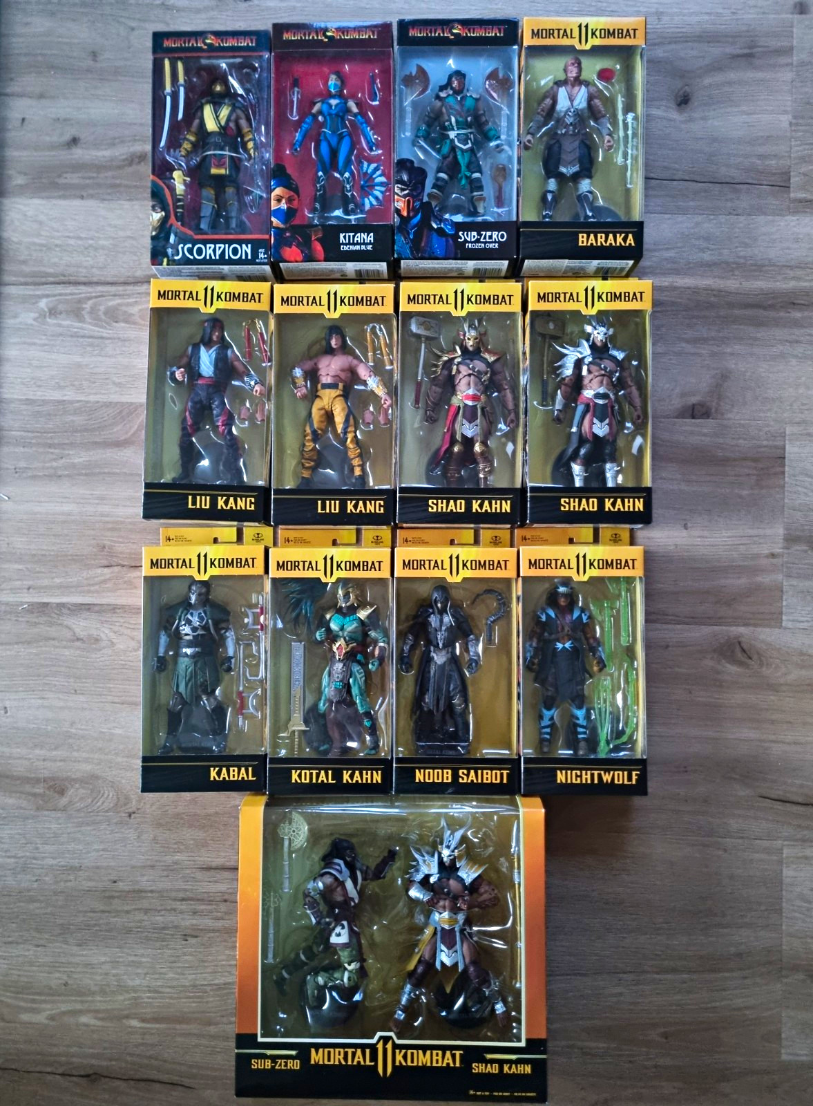 Mortal Kombat 11 Figuren McFarlane Liu Kang Sub Zero Scorpion Kitana Shao Kahn