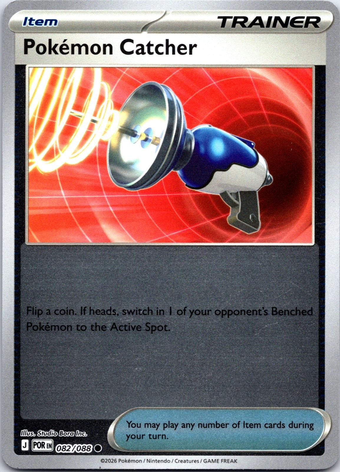 Pokemon Catcher 082/088 Common Perfect Order Pokemon Reverse Holo NM