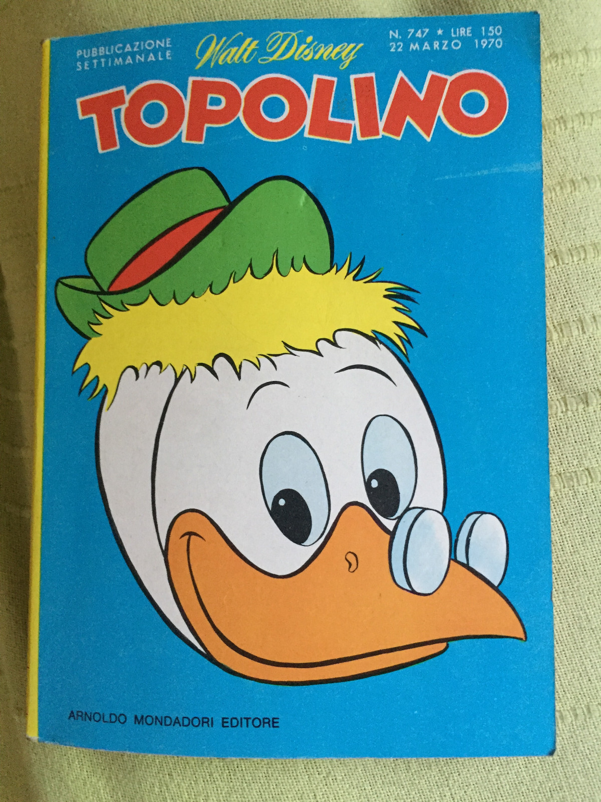 TOPOLINO N° 747, 22 MARZO 1970, BOLLINI+CEDOLA. OTTIMO+++
