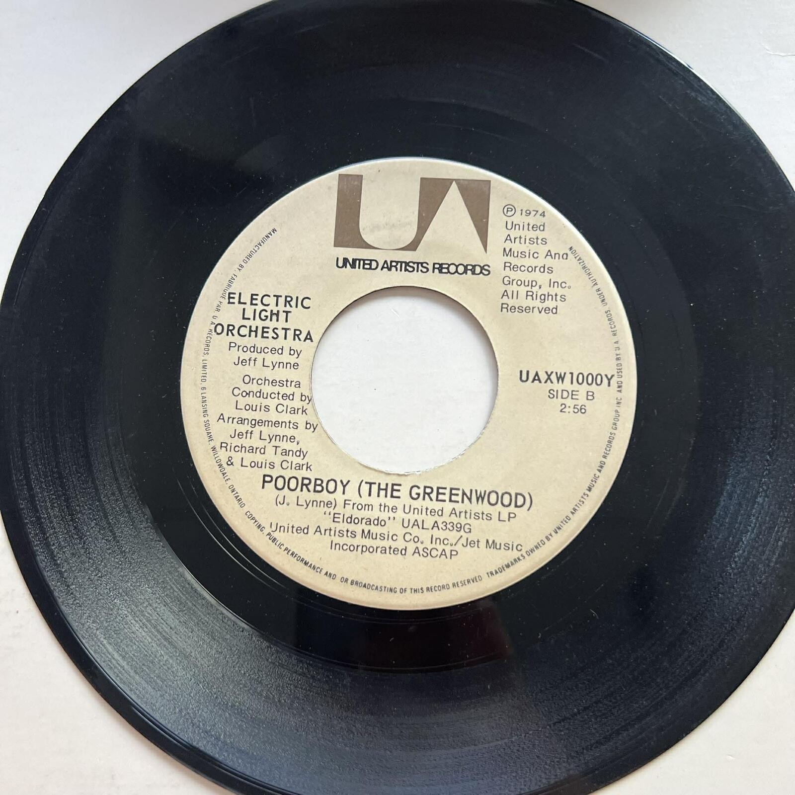 Electric Light Orchestra – Telephone Line/Poorboy  45rpm 7' Vinyl Record R60