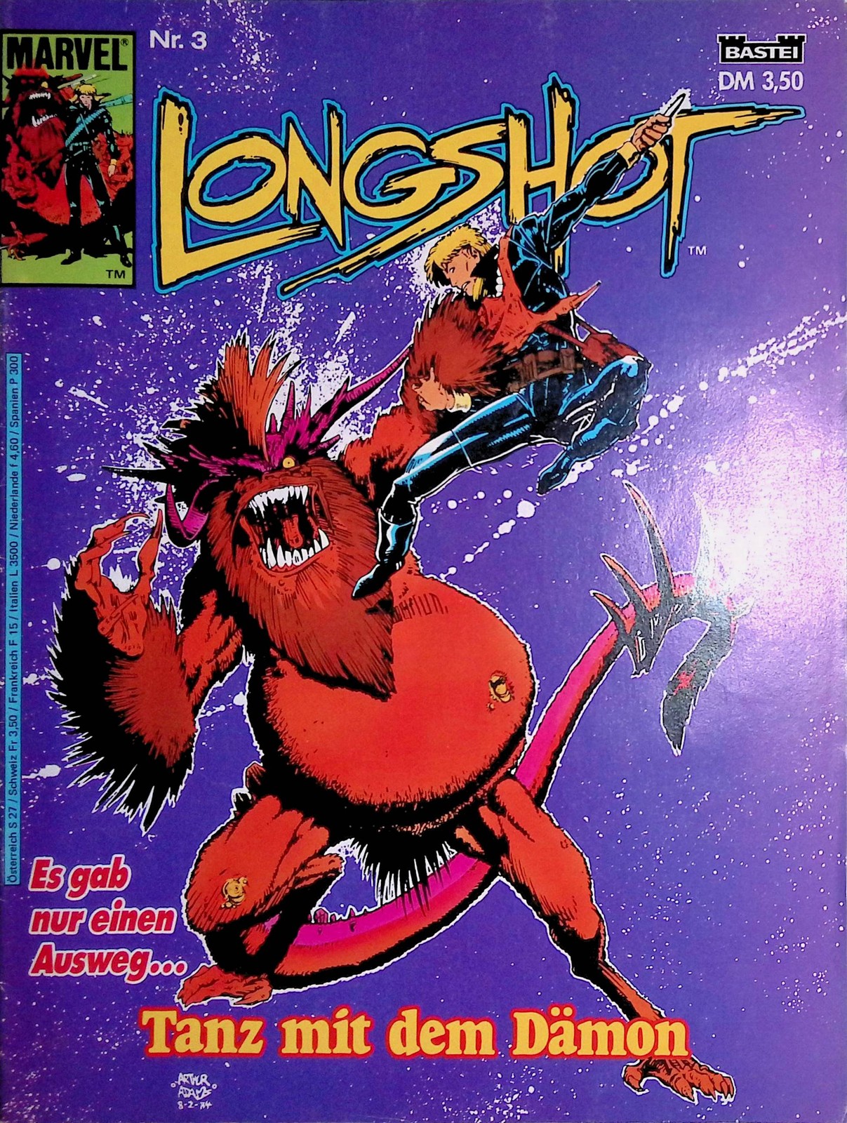 Longshot 3 - Danza con il demone - Bastei Marvel Comic - B+/A/B+