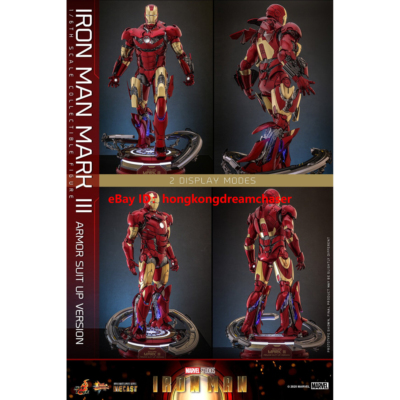Hot Toys MMS825D72 Modellino Iron Man Armor Suit Up versione 1/6 limitato raro