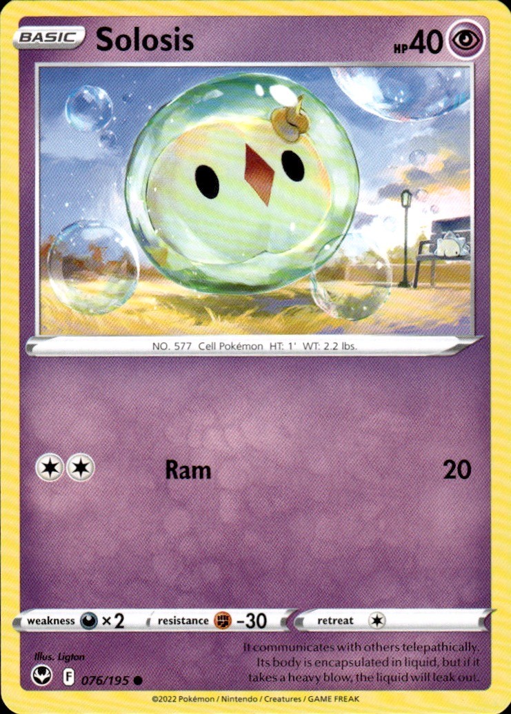 Solosis 076/195 Silver Tempest C quasi nuovo Pokemon Ligton