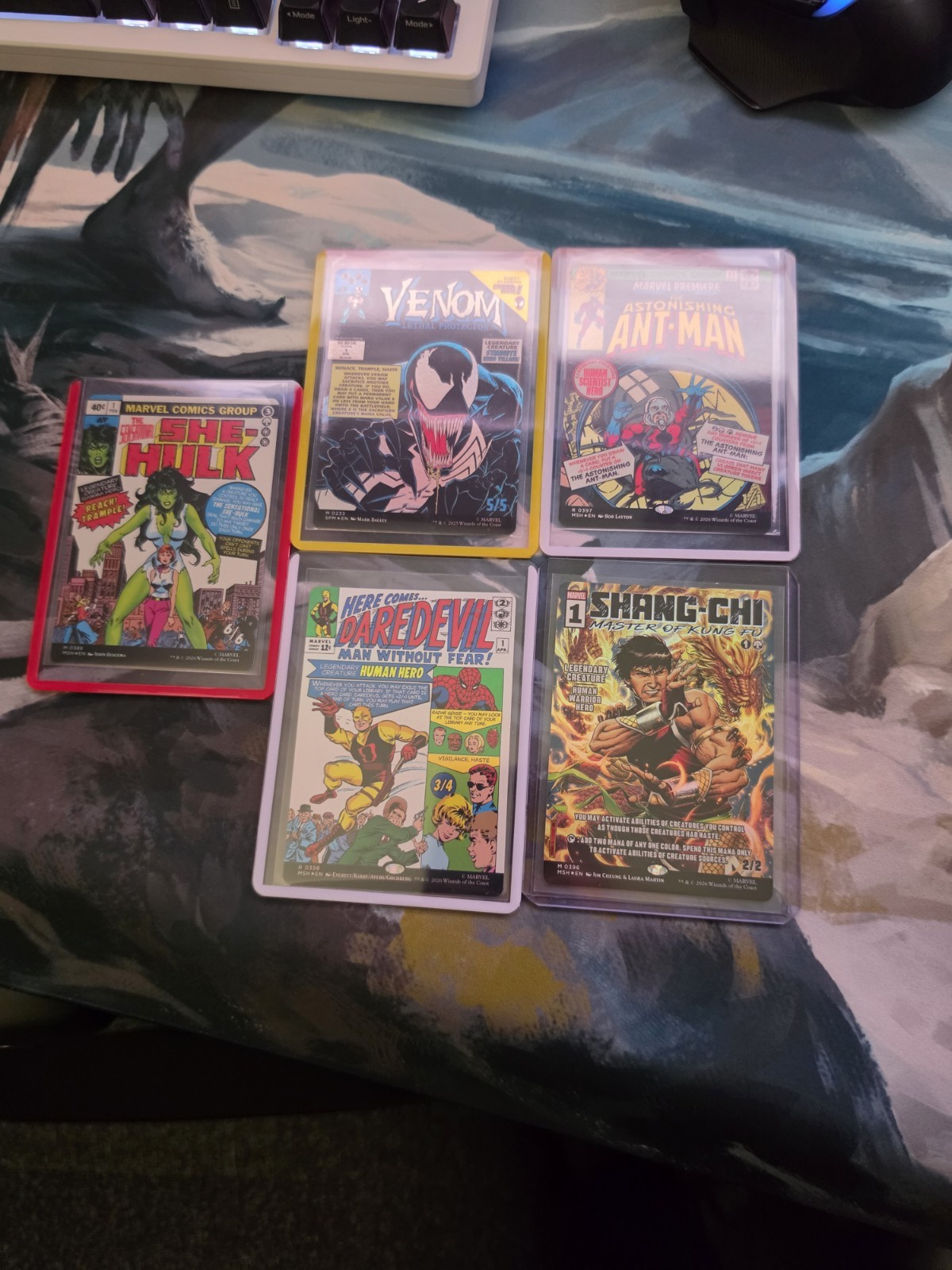Marvel Comic Art Cards X 6