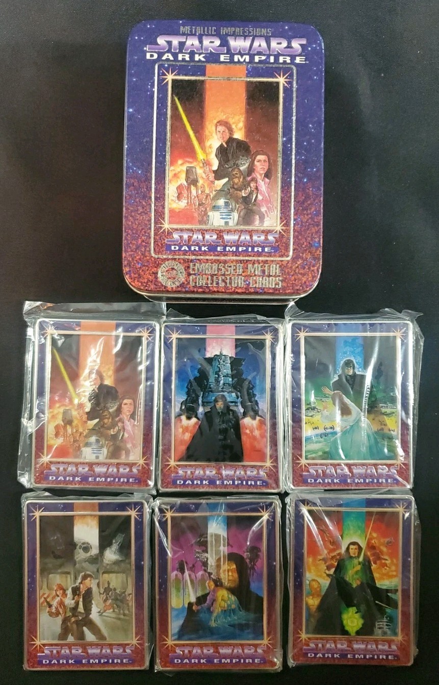 STAR WARS DARK EMPIRE Metal Collector Cards  1995 Tin Cards Mint 6 Total '