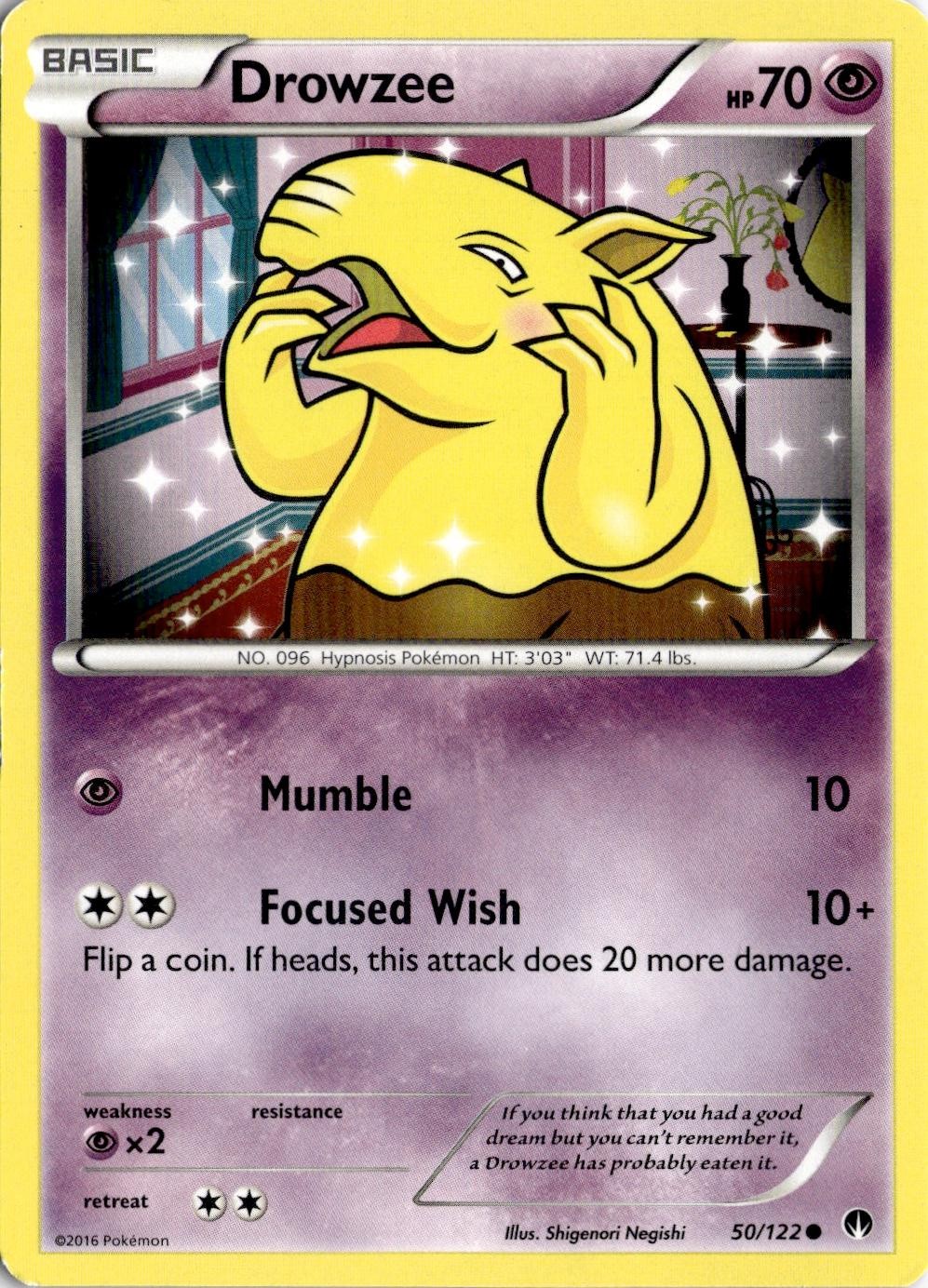 Drowzee 50/122 Pokemon comune punto di rottura danneggiato