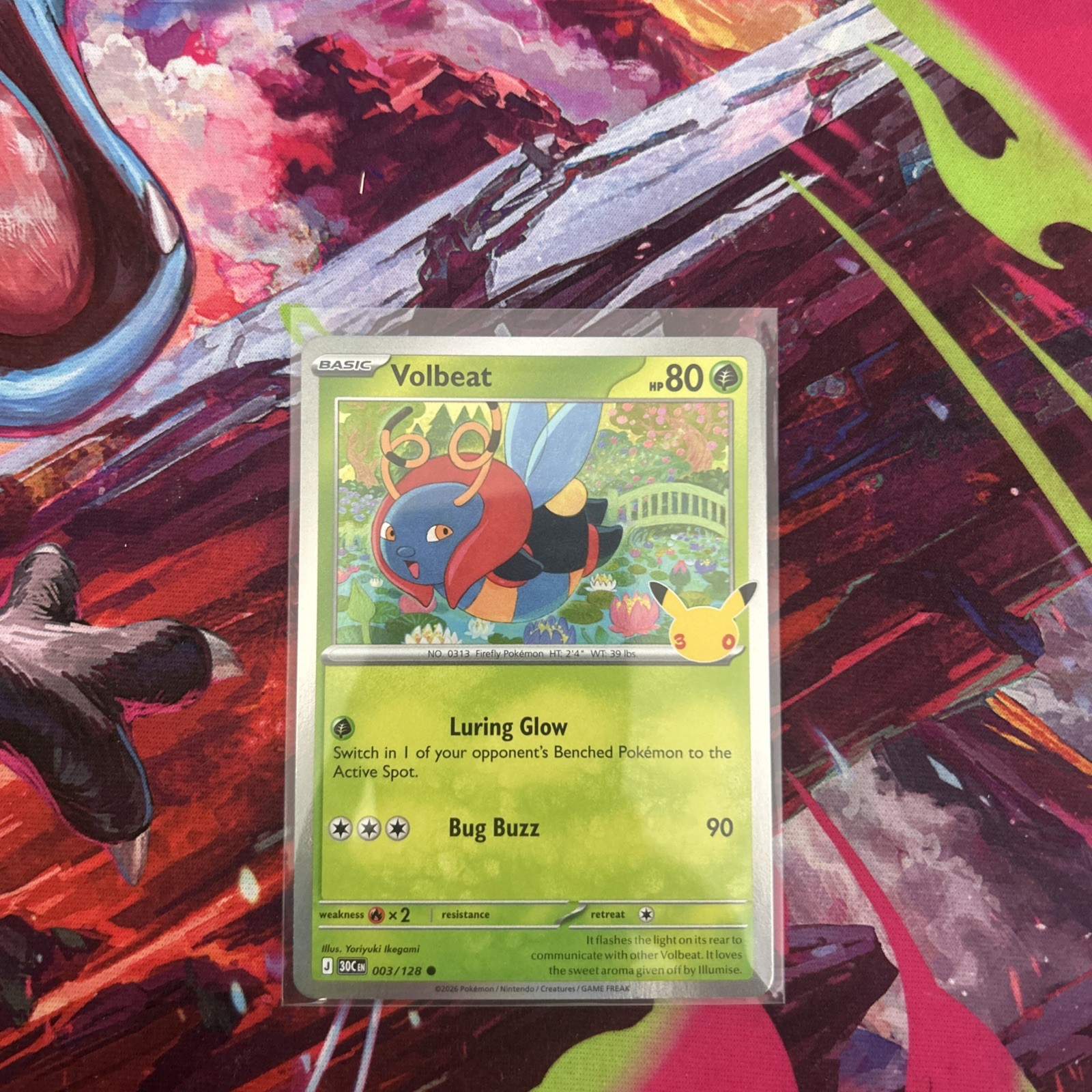 Volbeat 003/128 Holo Common - ME: 30th Celebration Pokemon TCG NM