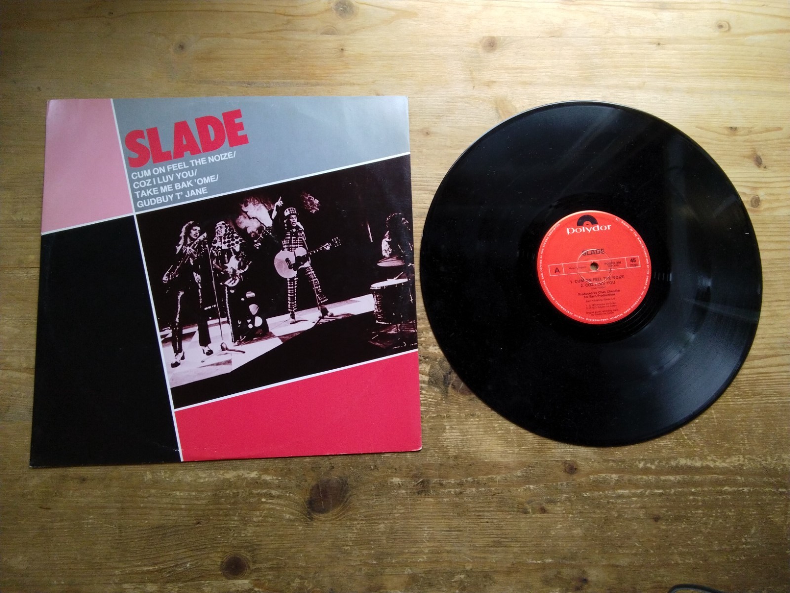 Slade Cum On Feel The Noize VG+ 12" 4 Track Vinyl Record POSPX399 (K1)