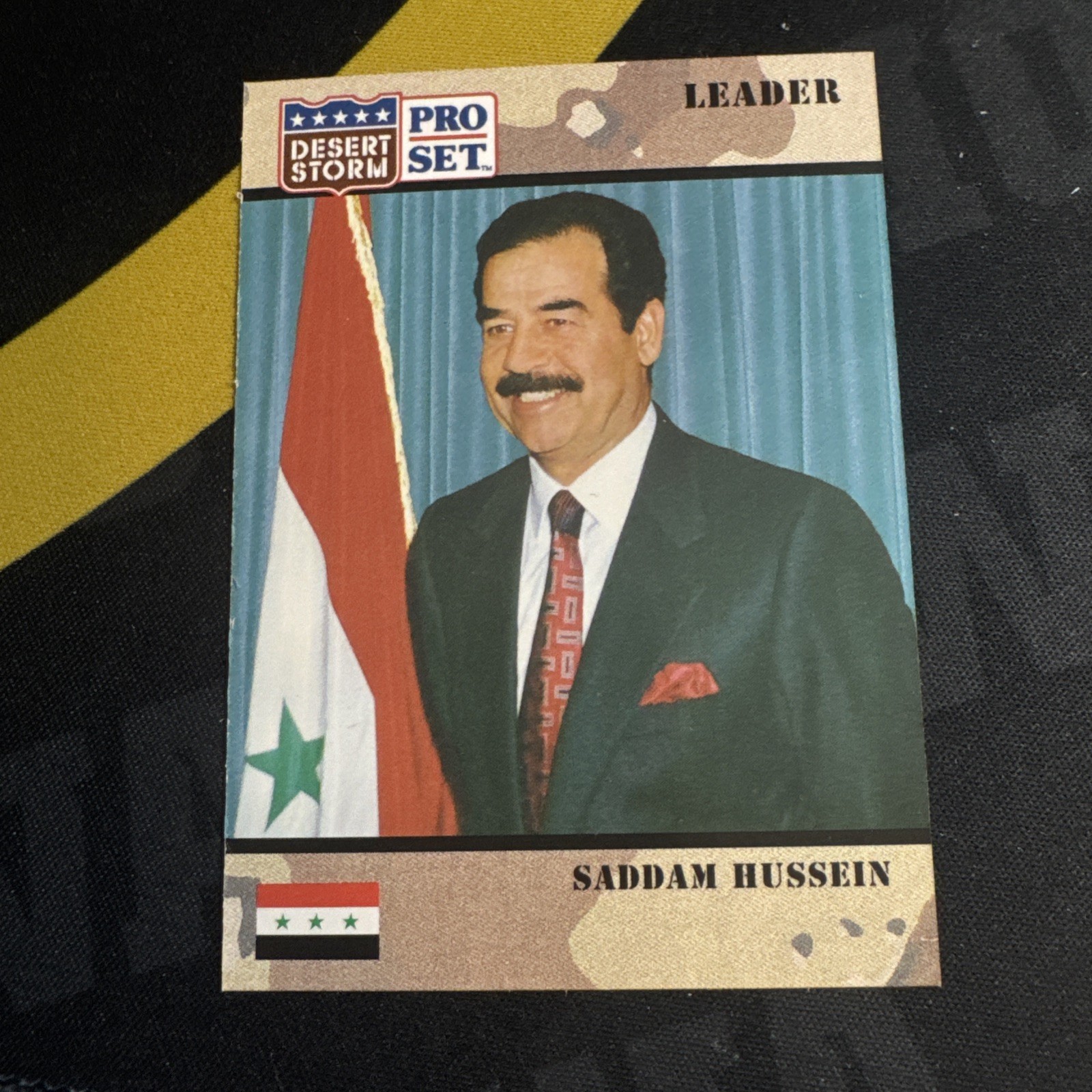 1991 PRO SET SADDAM HUSSEIN ROOKIE CARD. Tempesta del deserto