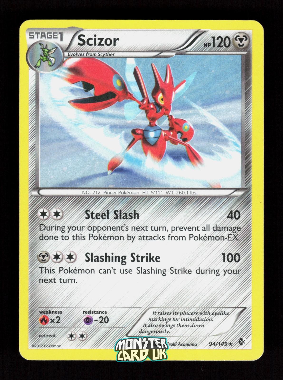 Pokemon Scizor (Cosmos Holo) 094/149 LP Blister Exclusives.