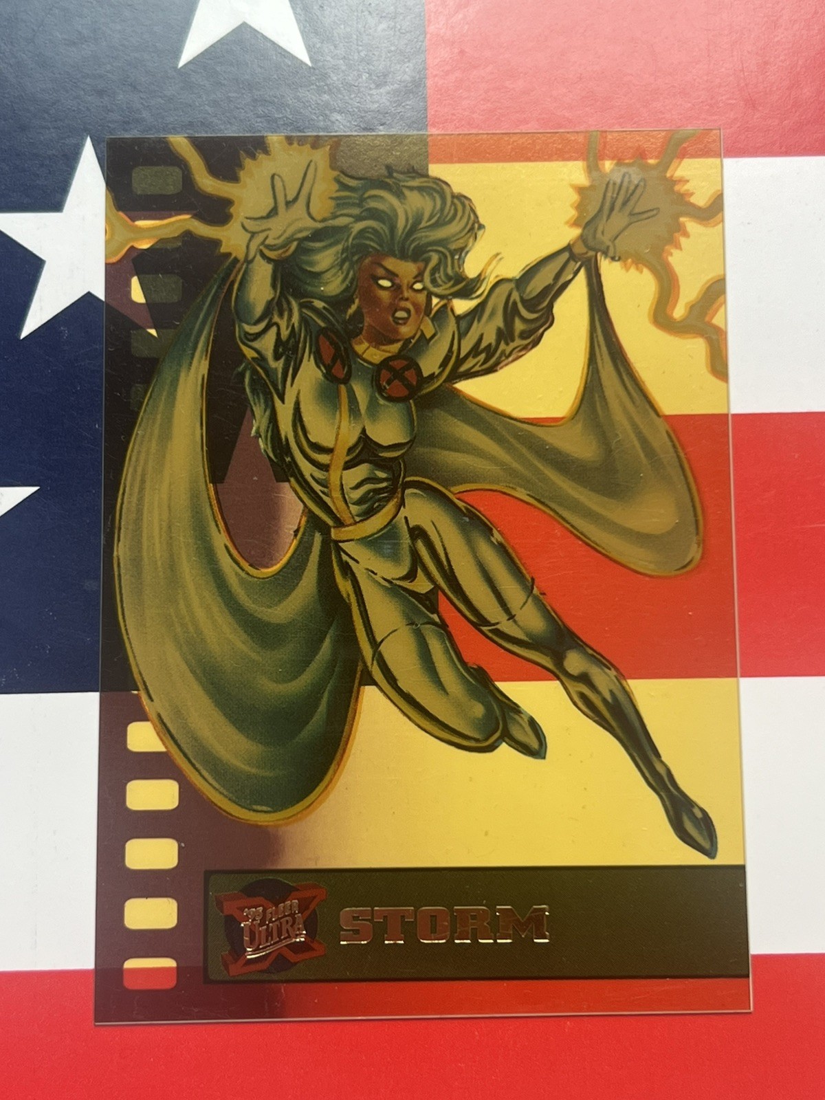 Carta acetato animazione Fleer Ultra X Men Storm sospesa 1995