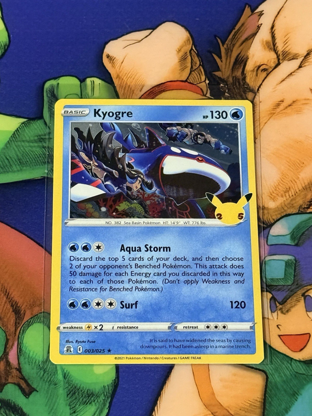 Pokémon Kyogre 3/25 Rare Holo 25th Anniversary Celebrations Nm - Pack Fresh