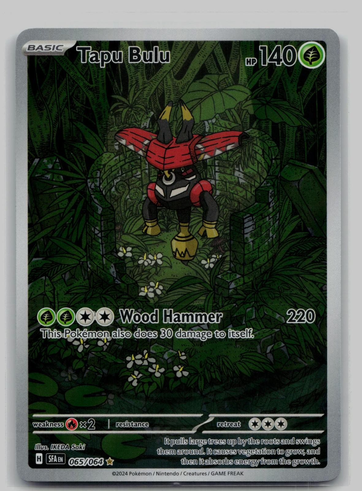 Tapu Bulu 065/064 Illustration Rare Shrouded Fable Pokemon Holo Near Mint