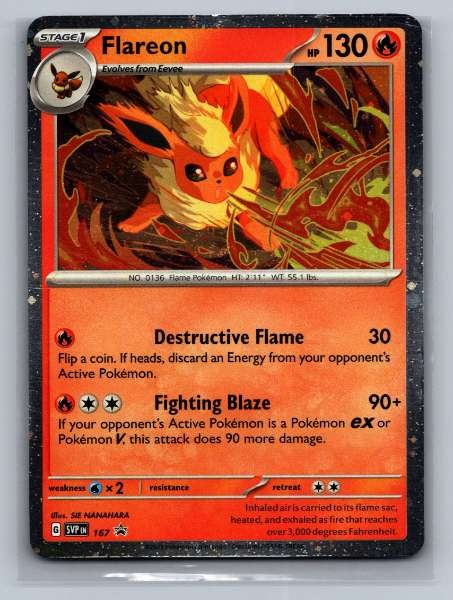 Flareon 167 Scarlet & Violet Promos Promo Holo LP Pokemon TCG