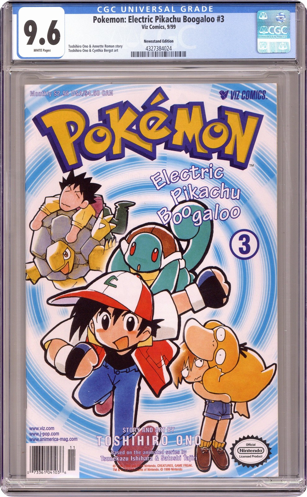 Pokemon Parte 3 Elettrico Pikachu Boogaloo #3 CGC 9.6 Edicola 1999 4327384024