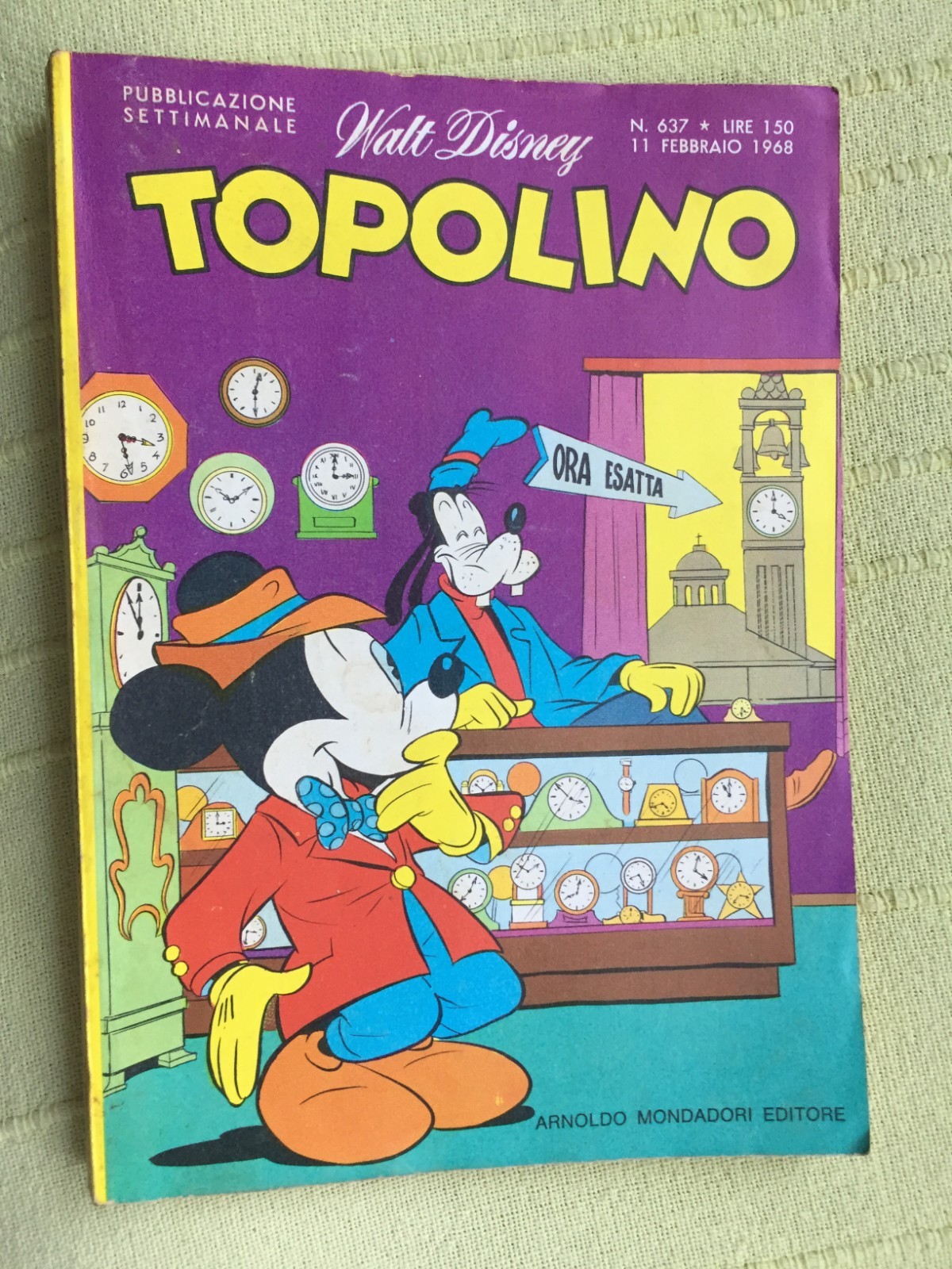 TOPOLINO N° 637 - 11 FEBBRAIO 1968, CON I BOLLINI. OTTIMO+++