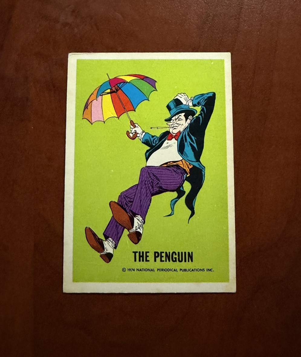 1974 Wonder Bread The Penguin DC Comics Batman Vintage Card Excellent Condition