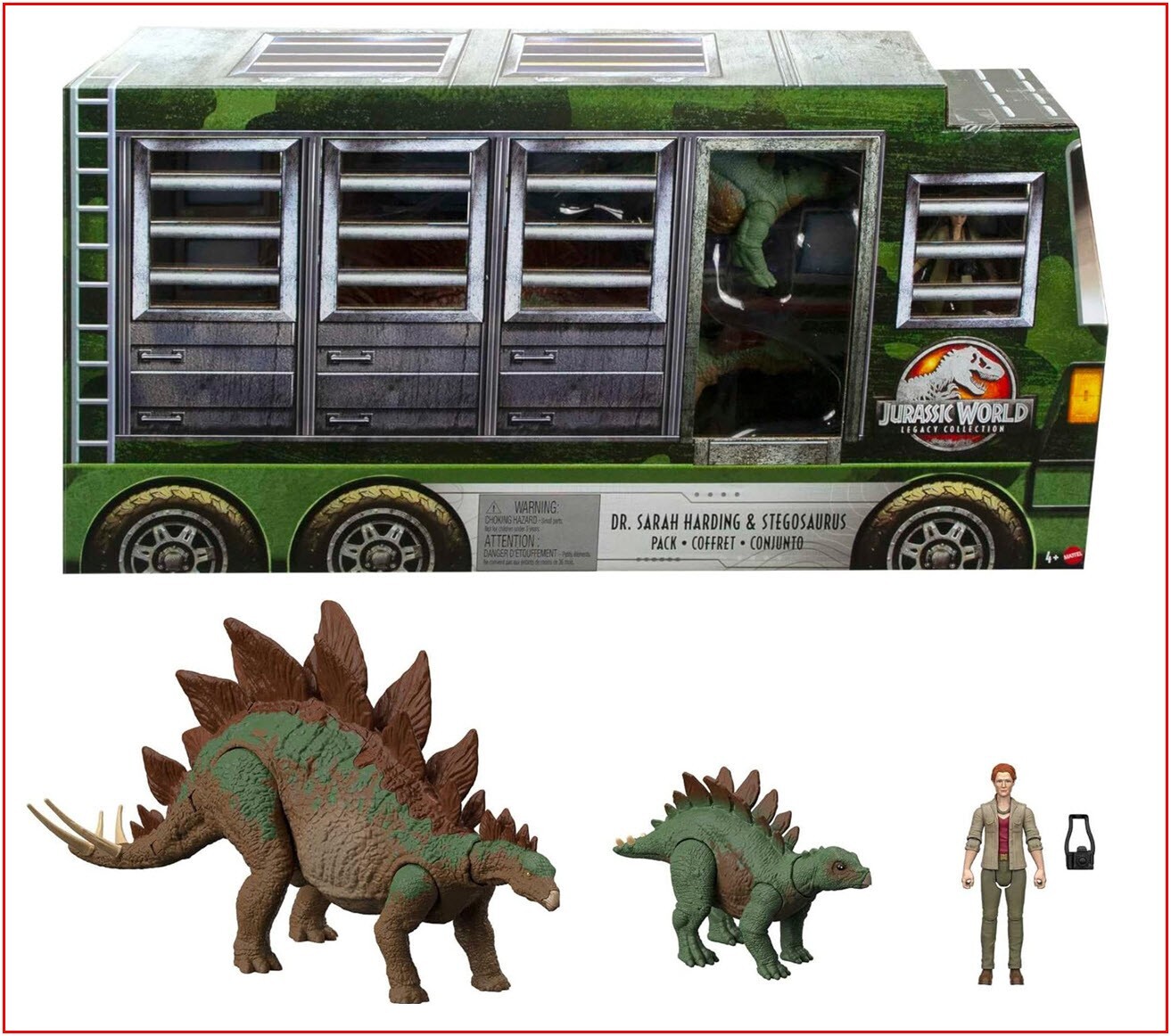 Jurassic World Legacy SARAH HARDING + dinosauro STEGOSAURO che colpisce la coda 🔴NUOVO🔴