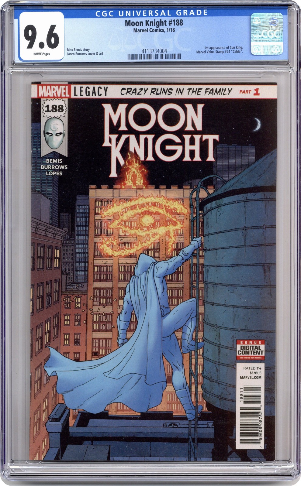 Moon Knight #188A Burrows CGC 9.6 2018 4113734004