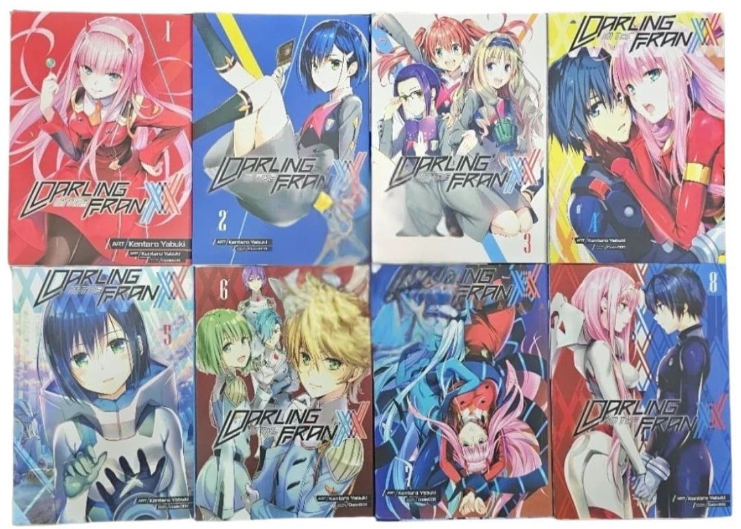 Darling in the Franxx Vol. Set completo 1-8 fumetti manga inglesi nuovi DHL
