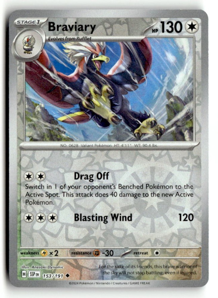 Braviary [153/191] NM Reverse Holofoil