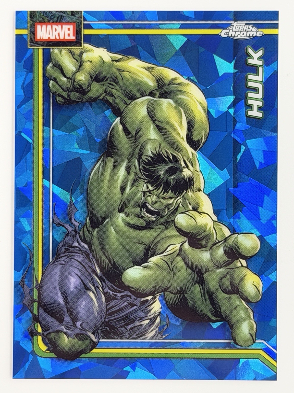 2026 Topps Chrome Sapphire Marvel Comics Hulk Zaffiro Blu #050