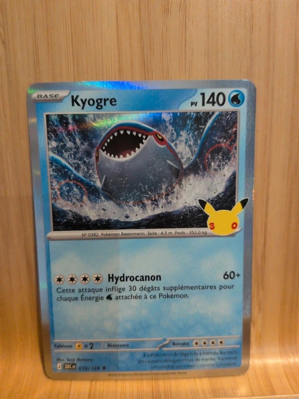 Carte Pokémon 30 ans Kyogre