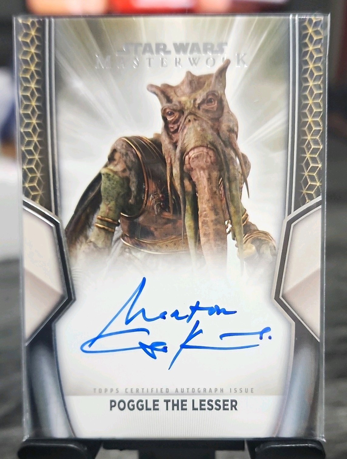 Topps 2017 Star Wars capolavoro rigido firmato Auto Poggle the Lesser A-MC Csokas