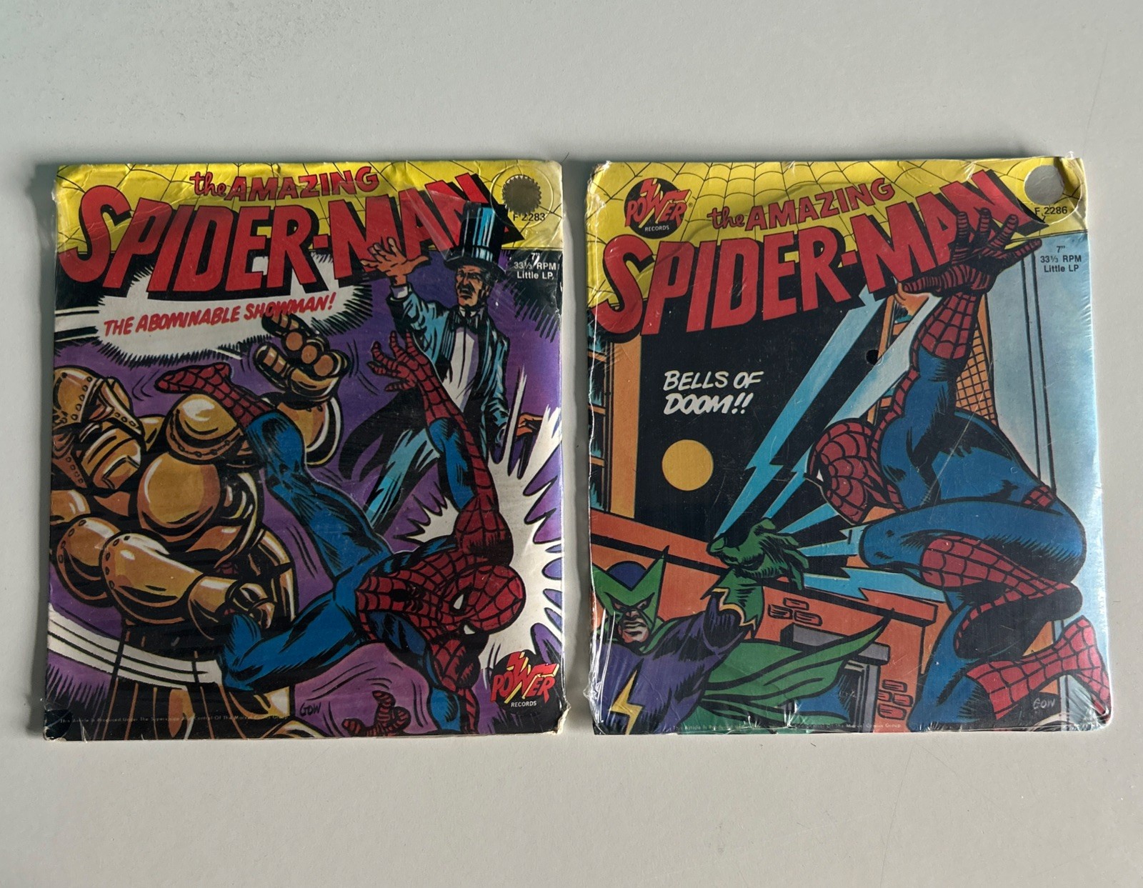 1975 Amazing Spider-Man Abominable Showman & Bell of Doom 7” Power Records