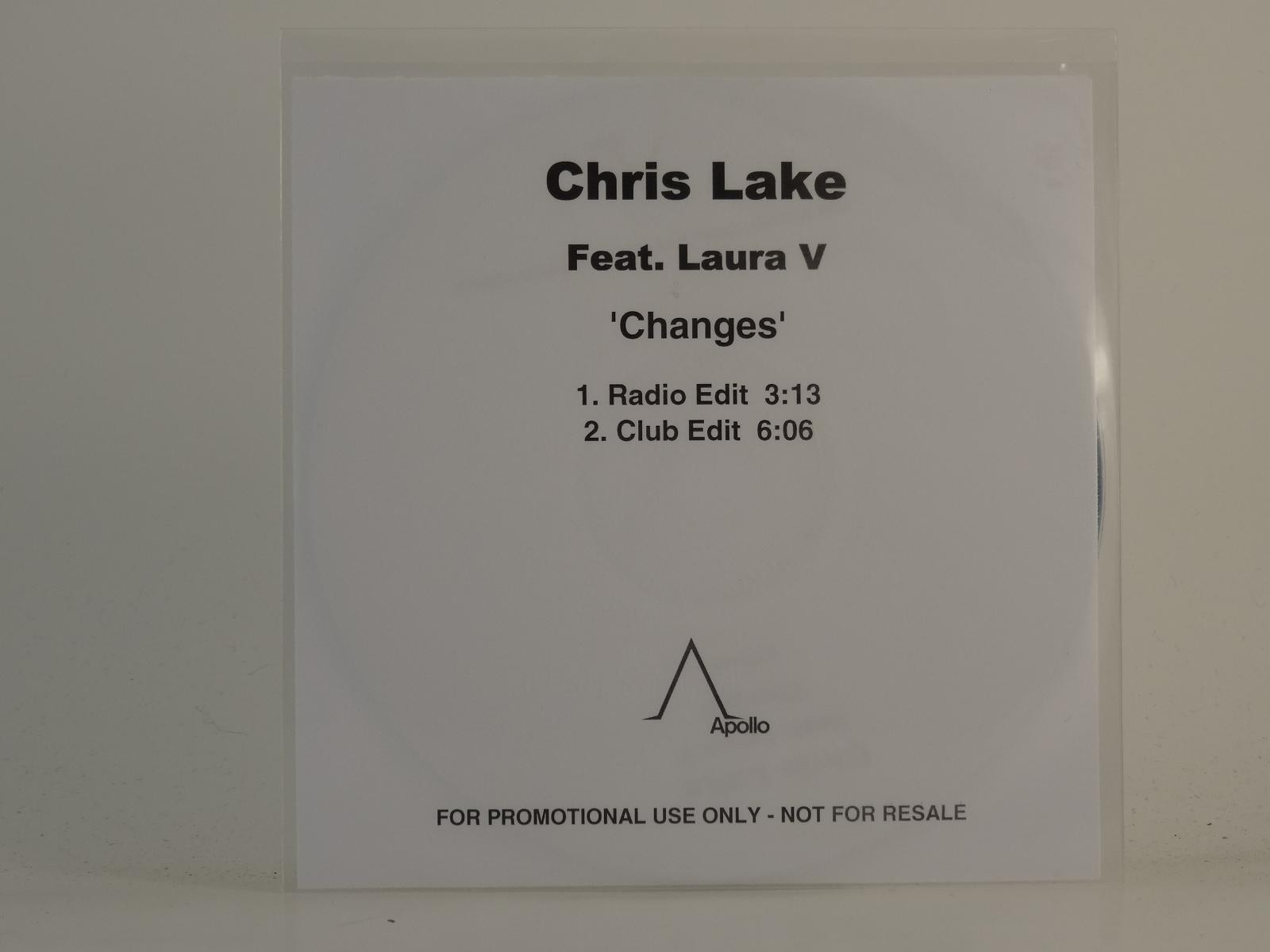 CHRIS LAKE FT LAURA V CHANGES (H1) 2 Track Promo CD Single including White Sleev