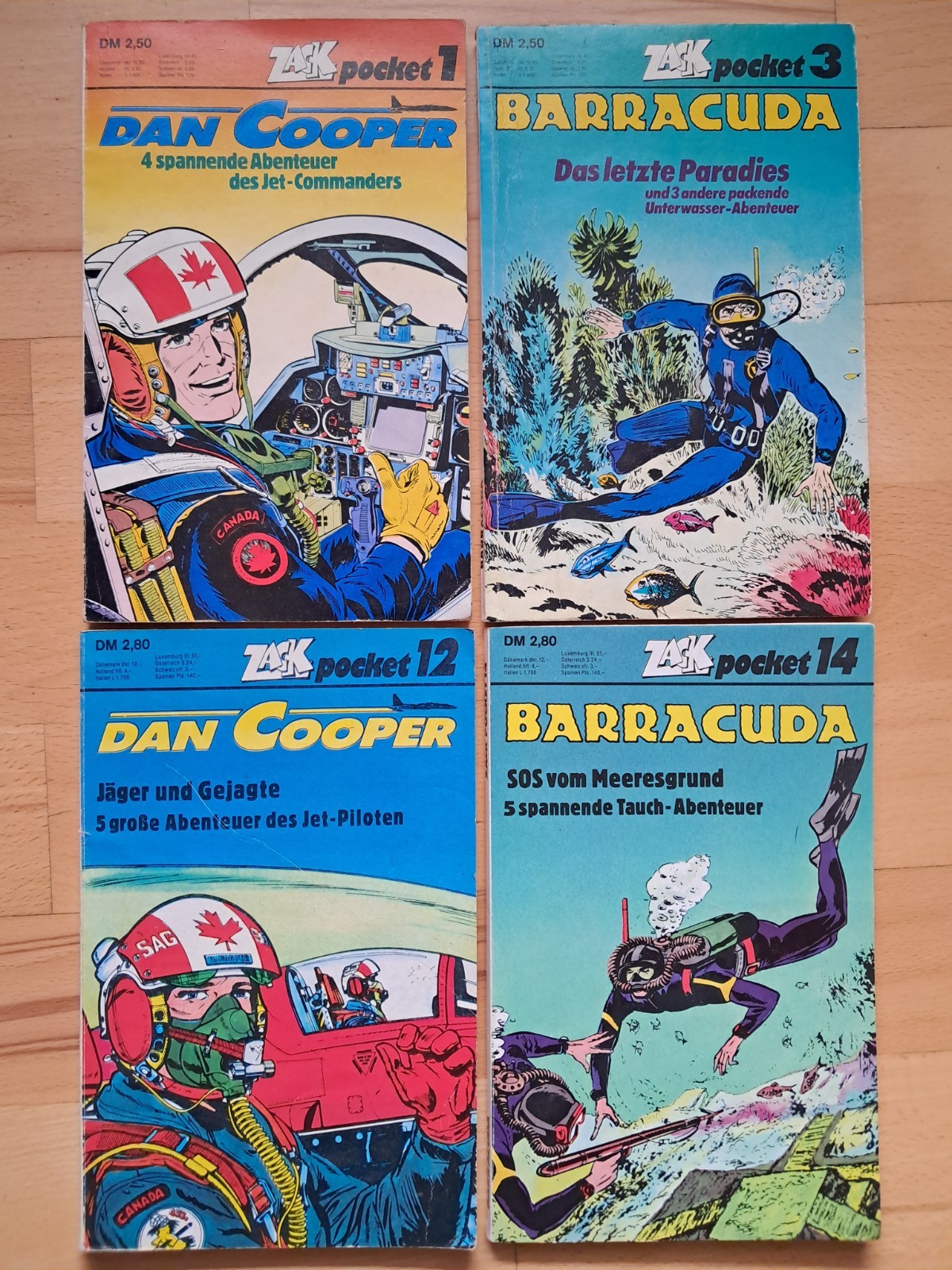 Zack pocket n.1, 3, 12, 14 - Raccolta 4 fumetti tascabili dal 1980-81 CORALLO