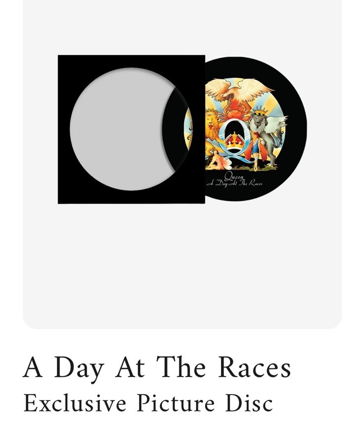 Queen - A Day At The Races Picture Disc Exclusive LP 12" pre order   11/12/2026