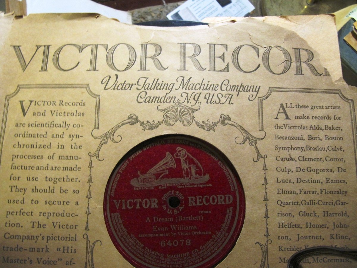 TAKE 4 !! 1910 EVAN WILLIAMS Tenor James Carroll Bartlett A DREAM Victor 64078