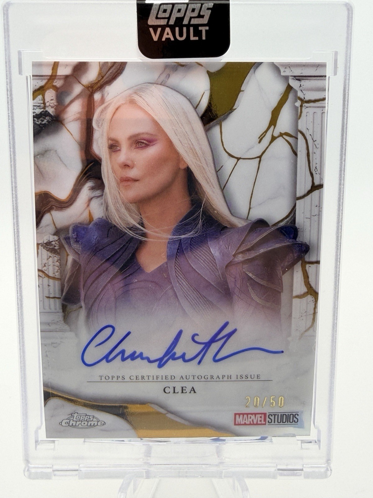 2025 Topps Chrome Marvel Charlize Theron Clea Immortal Auto /50