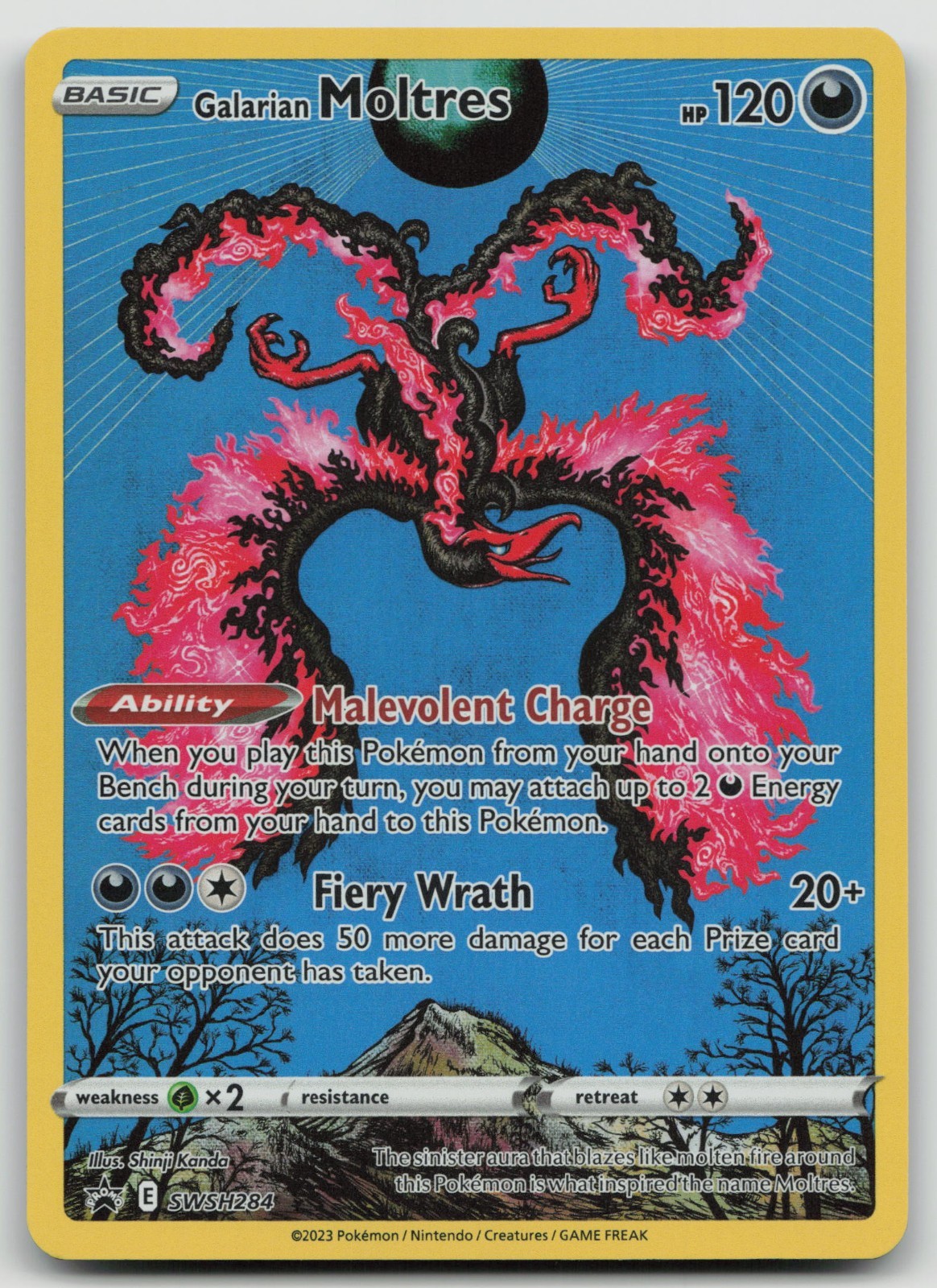 Pokemon Galarian Moltres SWSH284 Promo Spada e Scudo Near Mint