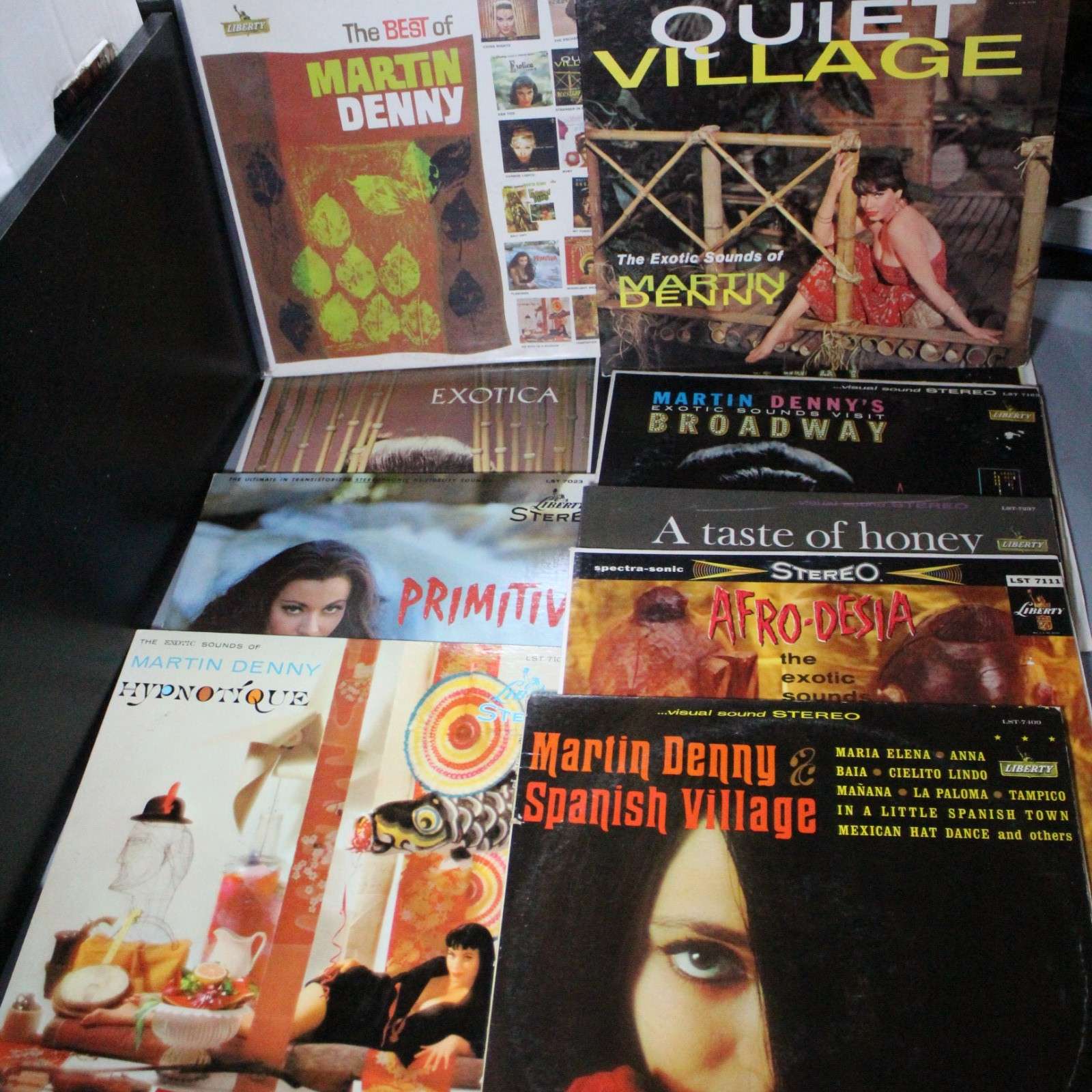 MARTIN DENNY 10 Vinyl Lot: Exotica  Primitiva, Afro-Desia Quiet Village Broadway