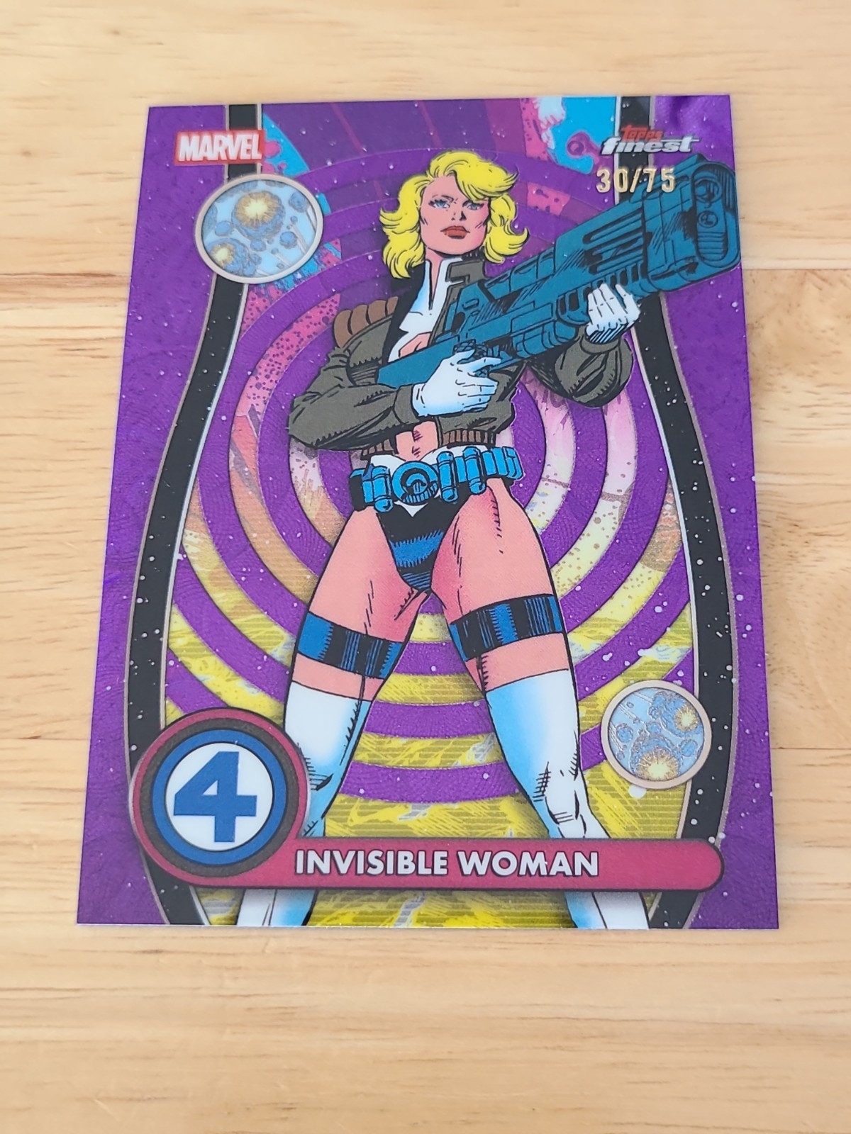 2026 Topps Finest Marvel Fantastic 4 #NZ-002 Invisible Woman Negative Zone /75 $