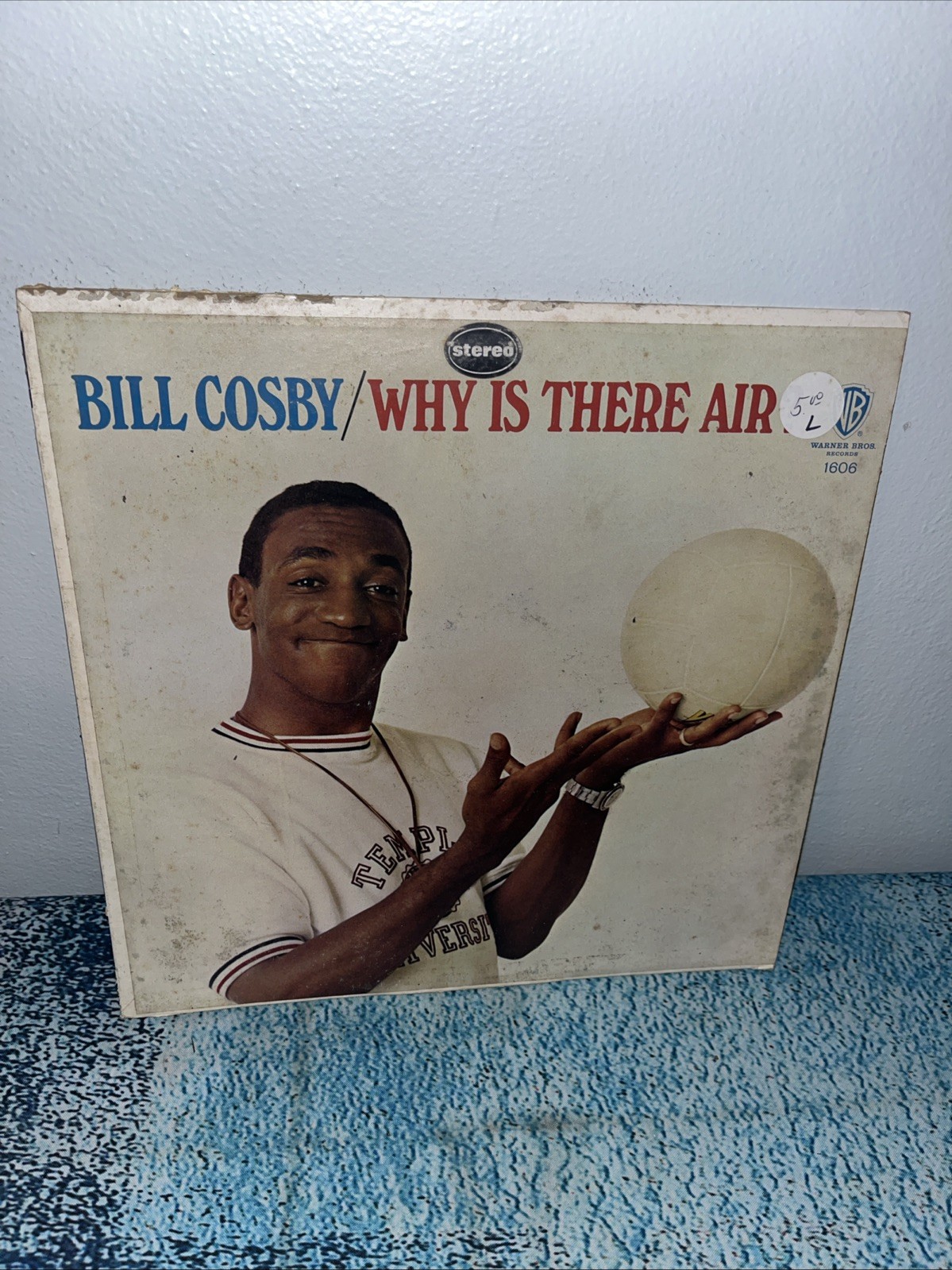 BILL COSBY  WHY IS THERE AIR ? Vinyl LP W1606 Warner Bros Mono Comedy Album 1965